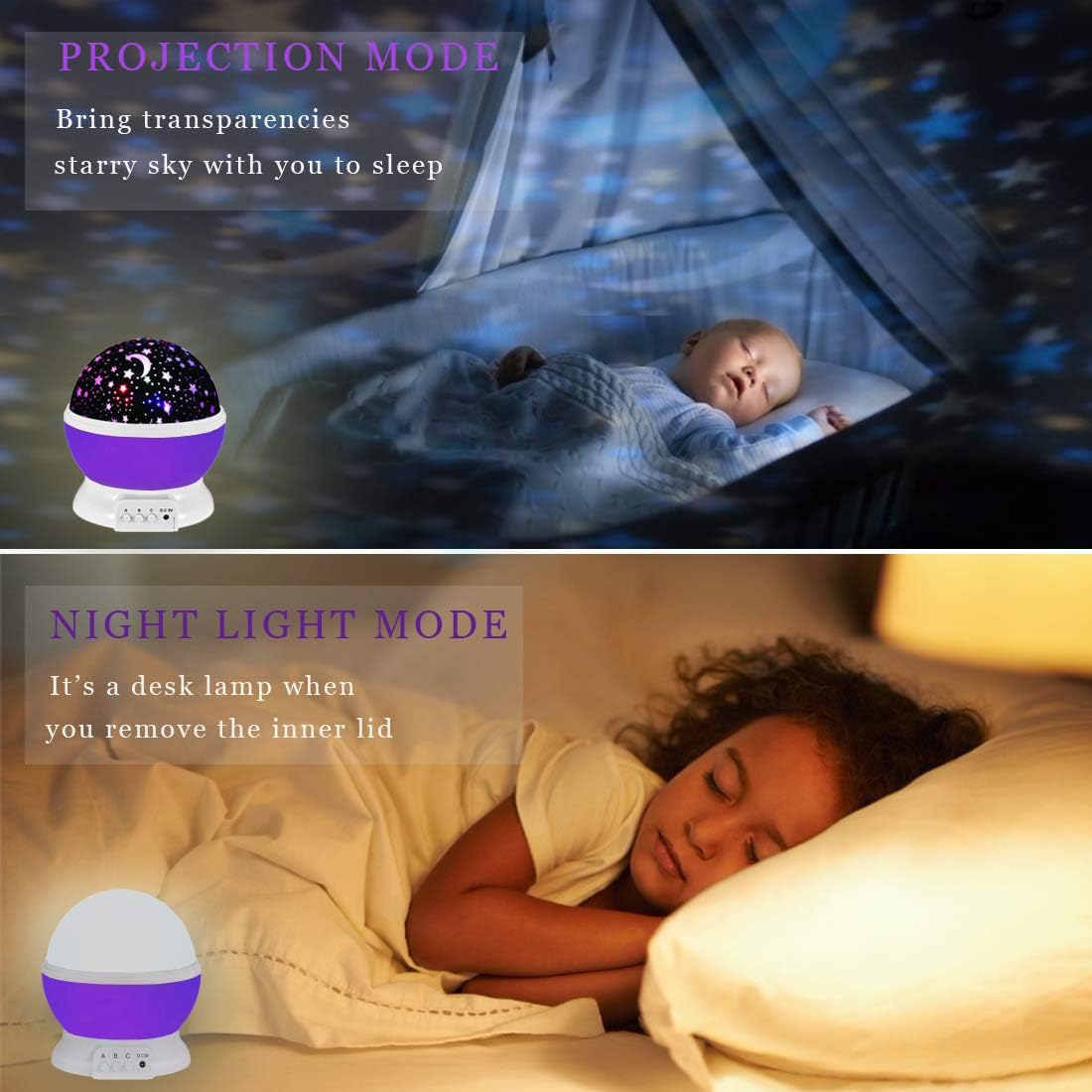 Star Projector Night Light Kids - Starry Night Lights Lamp for Bedroom Room Gifts for 3-12 Year Old Girls Boys Baby Toys Age 4 5 6 7 8-12 Christmas Birthday Gift Age 4-10 Purple