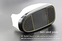 Vista 4 de Dispensador de cinta adhesiva de escritorio con base pesada y antideslizante, dispensación con una mano (Blanco)