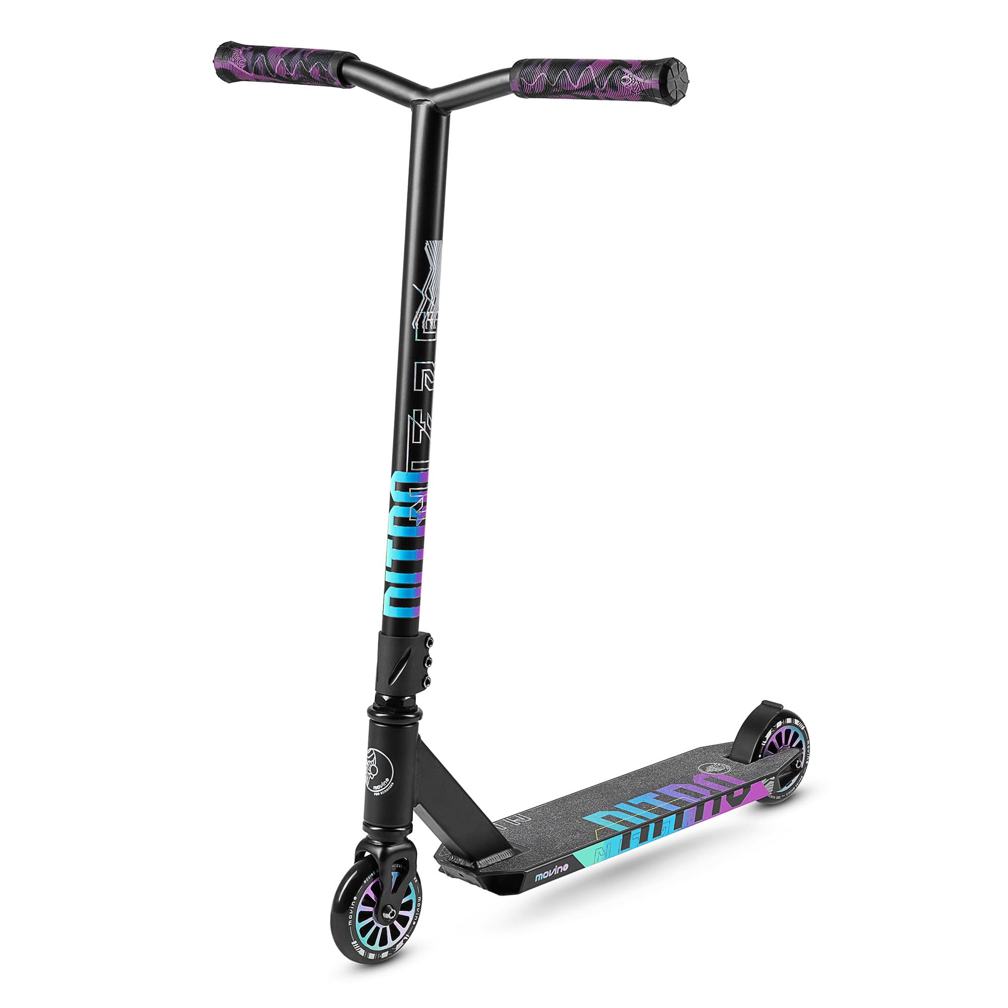 Movino Glide Monopattino Freestyle Leggero per Principianti - Robusta Pedana in Alluminio e Cuscinetti ABEC 9 - Trick allo Skatepark - Bambini Adolescenti - Ruote 100 mm - Scooter Acrobatico