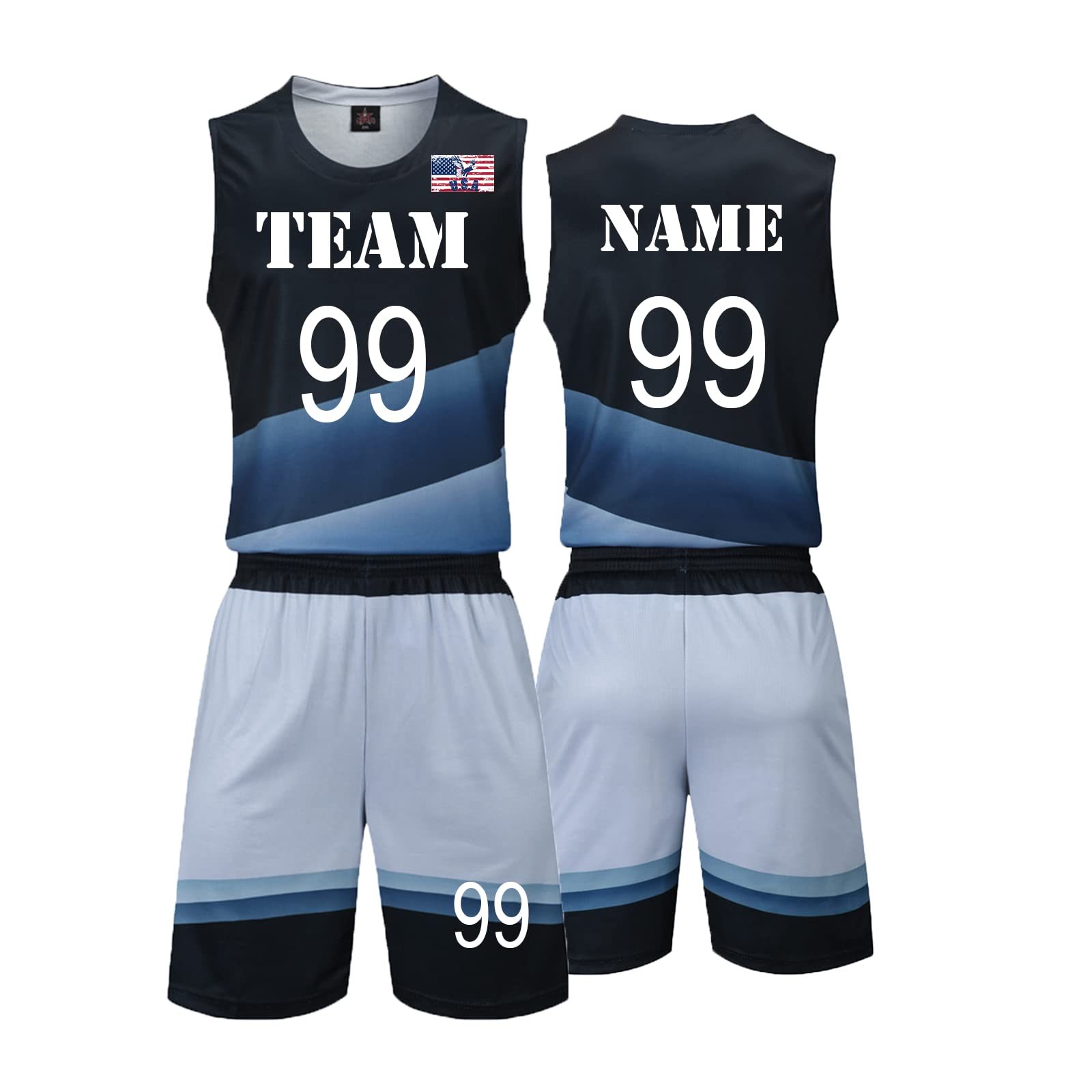 LAIFU Custom Basketball Jerseys and Shorts-Personalized Basketball Costume for Men Women Kids-Customized Basketball Shirts Set with Your Name Number Team and Logo (Grey)