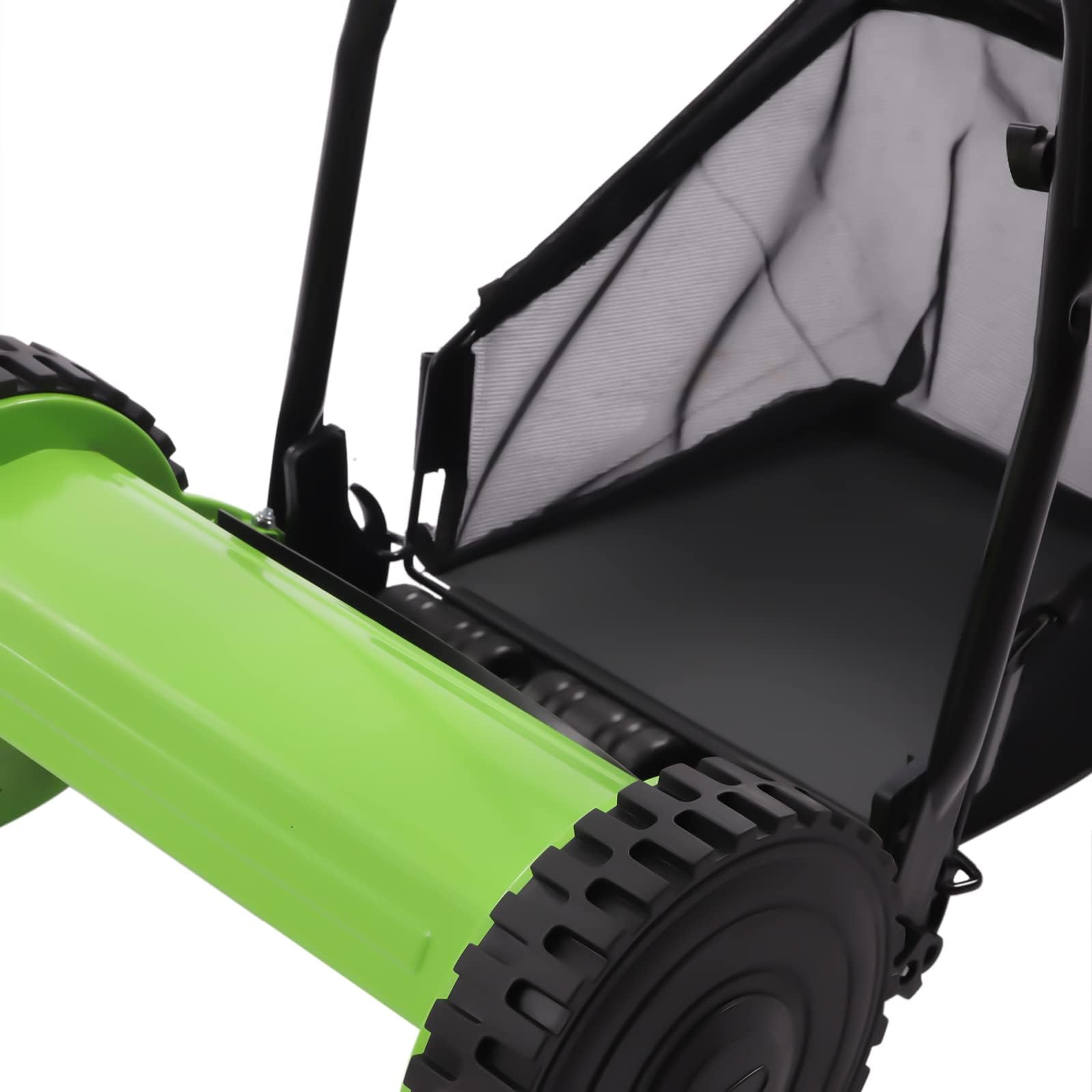 Cortacésped manual con carrete de empuje con recogedor de césped, cortador de césped manual de 12 pulgadas para recortar césped de jardín, mantenimiento