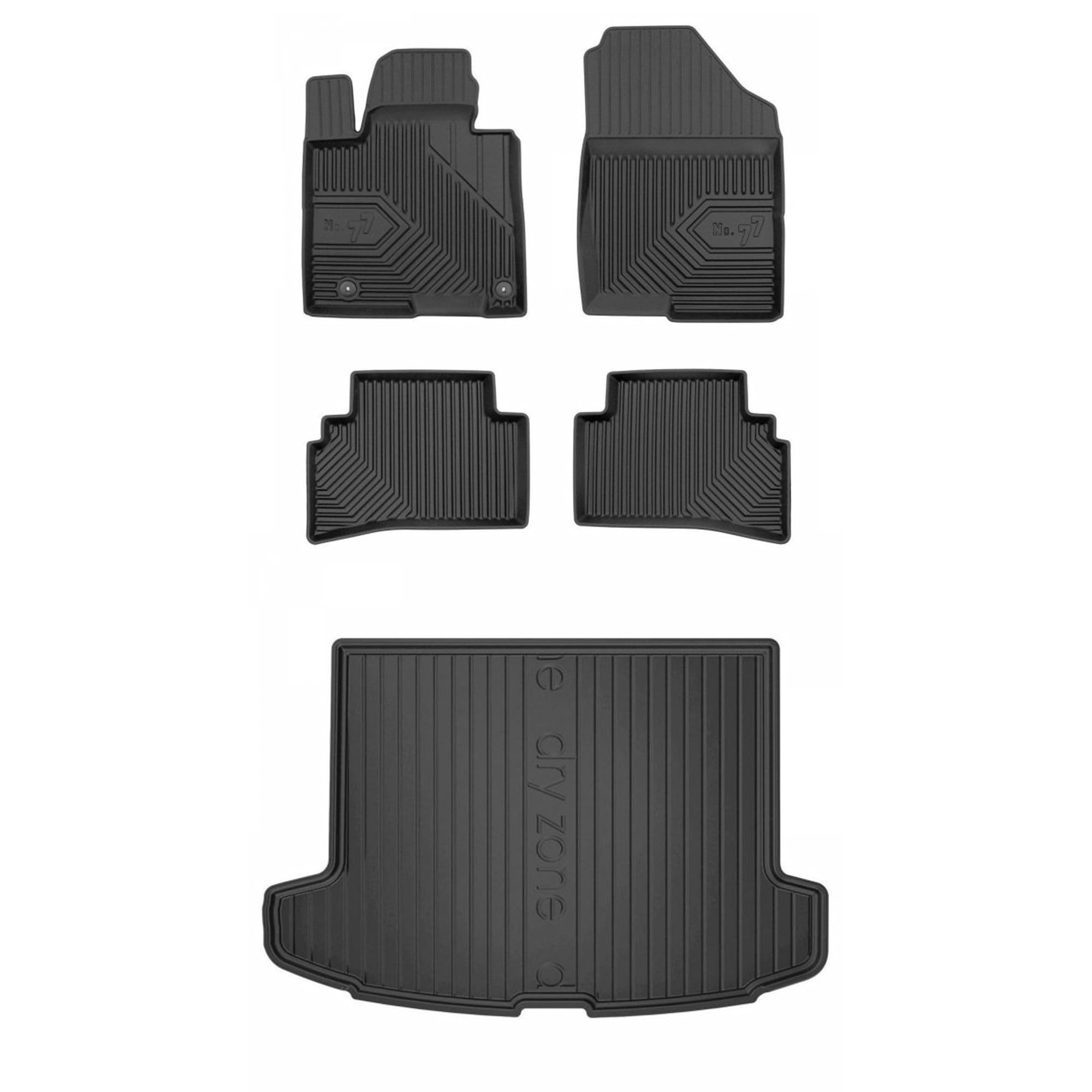 MOTOS Set de alfombrillas de goma y alfombrillas de maletero para Hyundai Tucson IV desde 2020 Mejora la comodidad de tus viajes con la alfombrilla antideslizante para coche NO.77- alfombrillas para t
