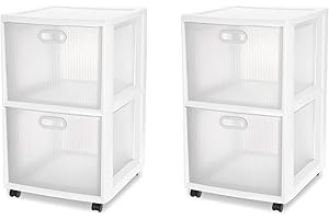 Sterilite Ultra 2 Drawer Filing Storage Cart