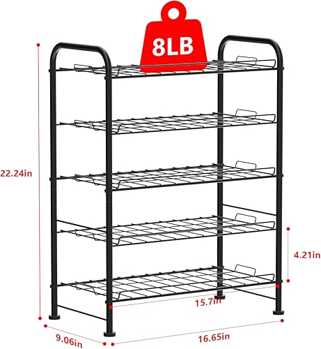 Miniatura 2 de OYEAL Organizador de estantes para botellas de agua de 5 niveles, soporte independiente para botellas de agua embotellada, organizador, soporte