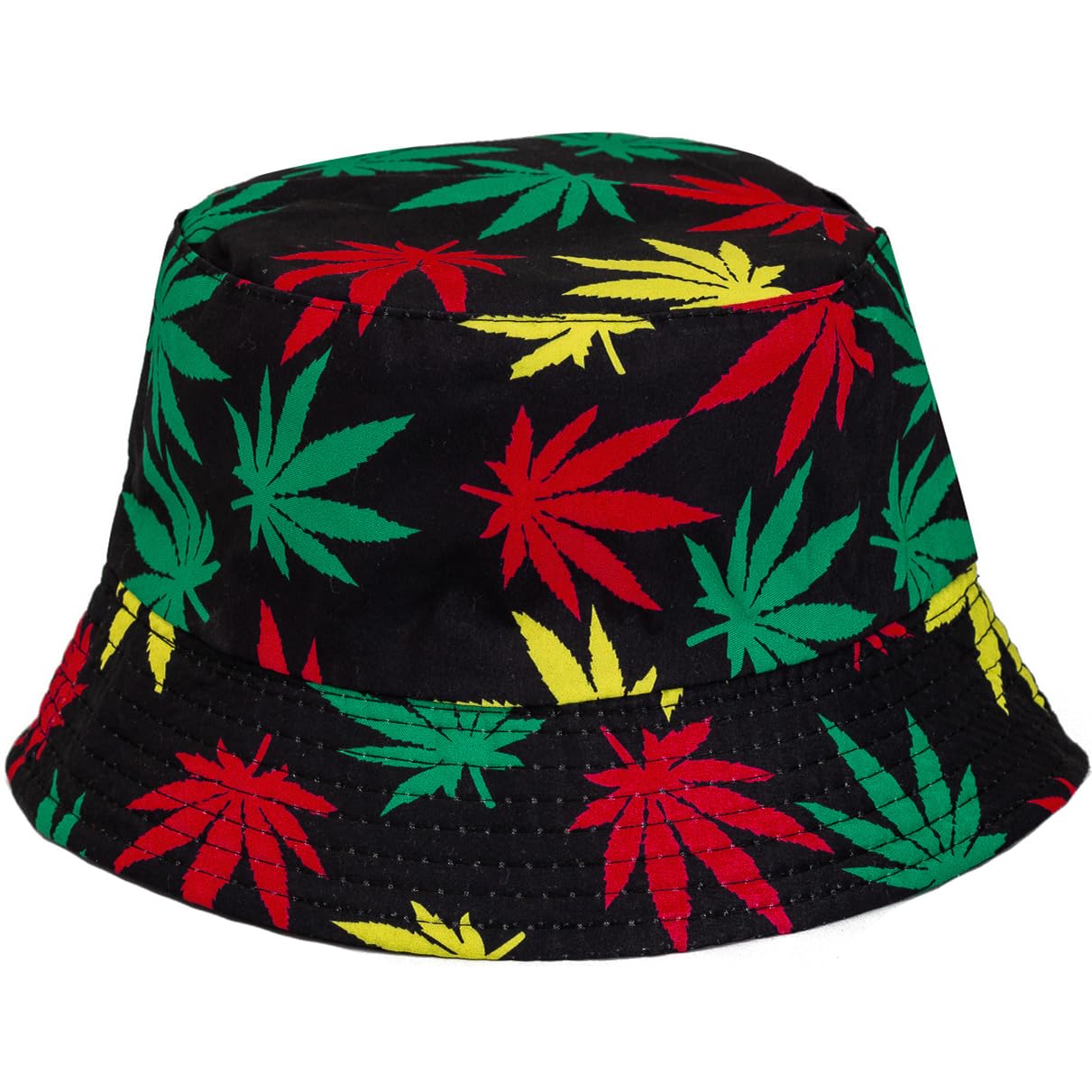 Cherry-on-Top Bucket Hat Multi Ganja Leaf