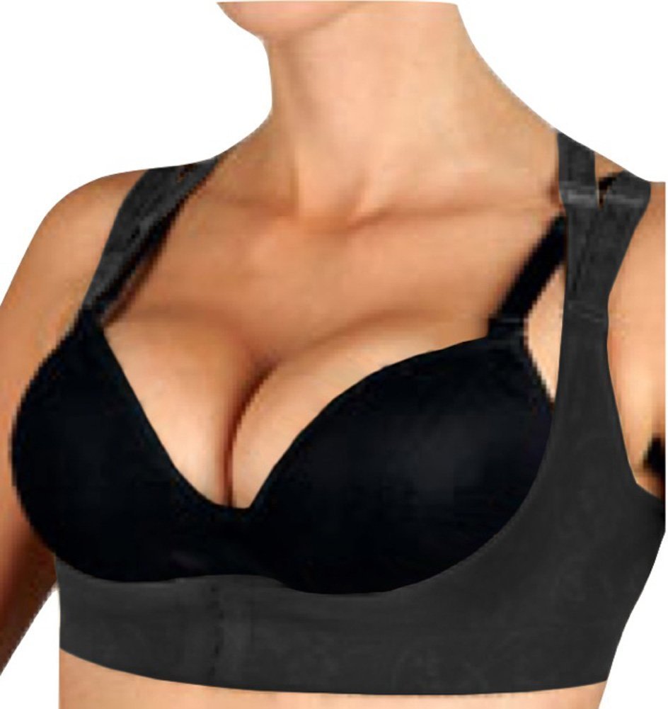 BoolavardWomen's Magic Bra Shaper Vest Breast Support (XXL 14, Black)