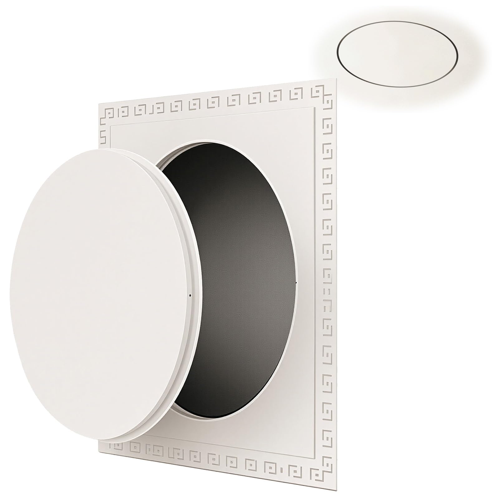 Concealed Circular Drywall Access Panel, WPC and PVC Flush Mount Removable Ceiling Access Door for Plumbing Maintenance(65x65cm/26x26in)
