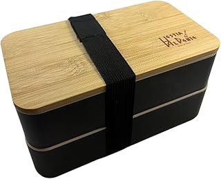 Hestia Al Dente Adult Bento Lunch Box | Japanese Bento Box w/Stackable Compartments | (40 oz) Microwavable Safe Adult Lunc...