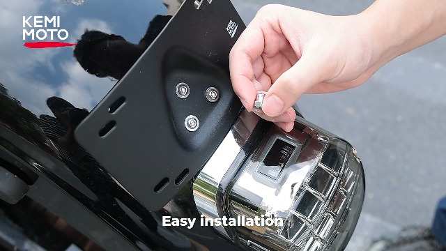 Amazon.com: KEMIMOTO Motorcycle Curved Laydown License Plate