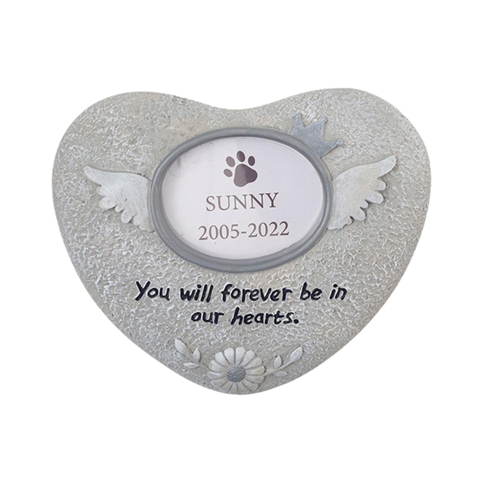 ＡＷＨＡＯ Piedras conmemorativas para Perros, Piedra pequeña para Tumba, lápida para Gatos, Piedras de jardín para Perros y Mascotas para Patio Trasero, ángel