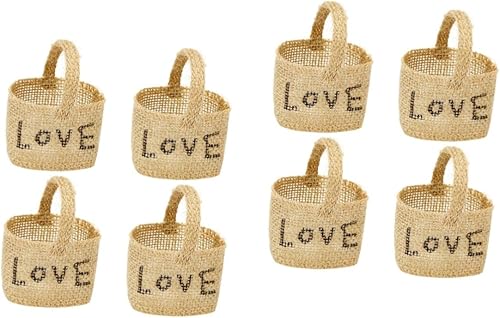 Gadpiparty 8 Pcs nomes decorations christmas chritmas decor Small flower basket Decorative flower basket for flower girl handbag storage organizer