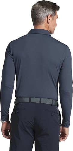 Miniatura 7 de IBKUL Athleisure Wear - Polo de manga larga con protección solar UPF 50+ Icefil Cooling Tech 95199 para hombre