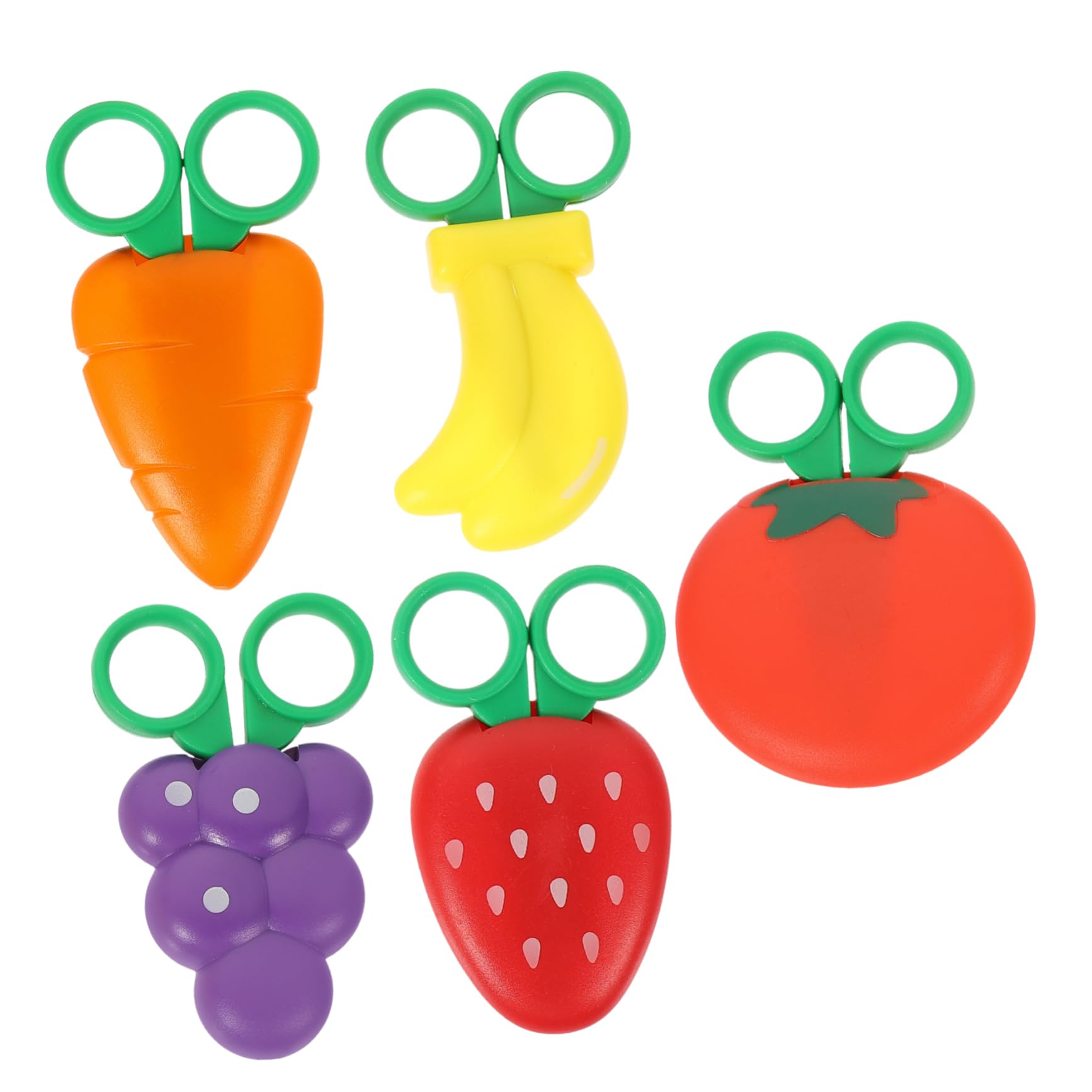 NUOBESTY 15stücke Teiliges Kinderfreundlicher Bastelscheren Mit Fruchtigem Design Sicherheitsscheren Für Mädchen Geeignet Für Arbeiten Und -projekte Ergonomisch Gestaltet Für