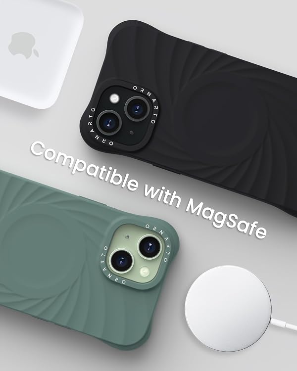ORNARTO Vortuxe for iPhone 15 Case, Fit for MagSafe, Black by ORNARTO - Used condition - Image 7