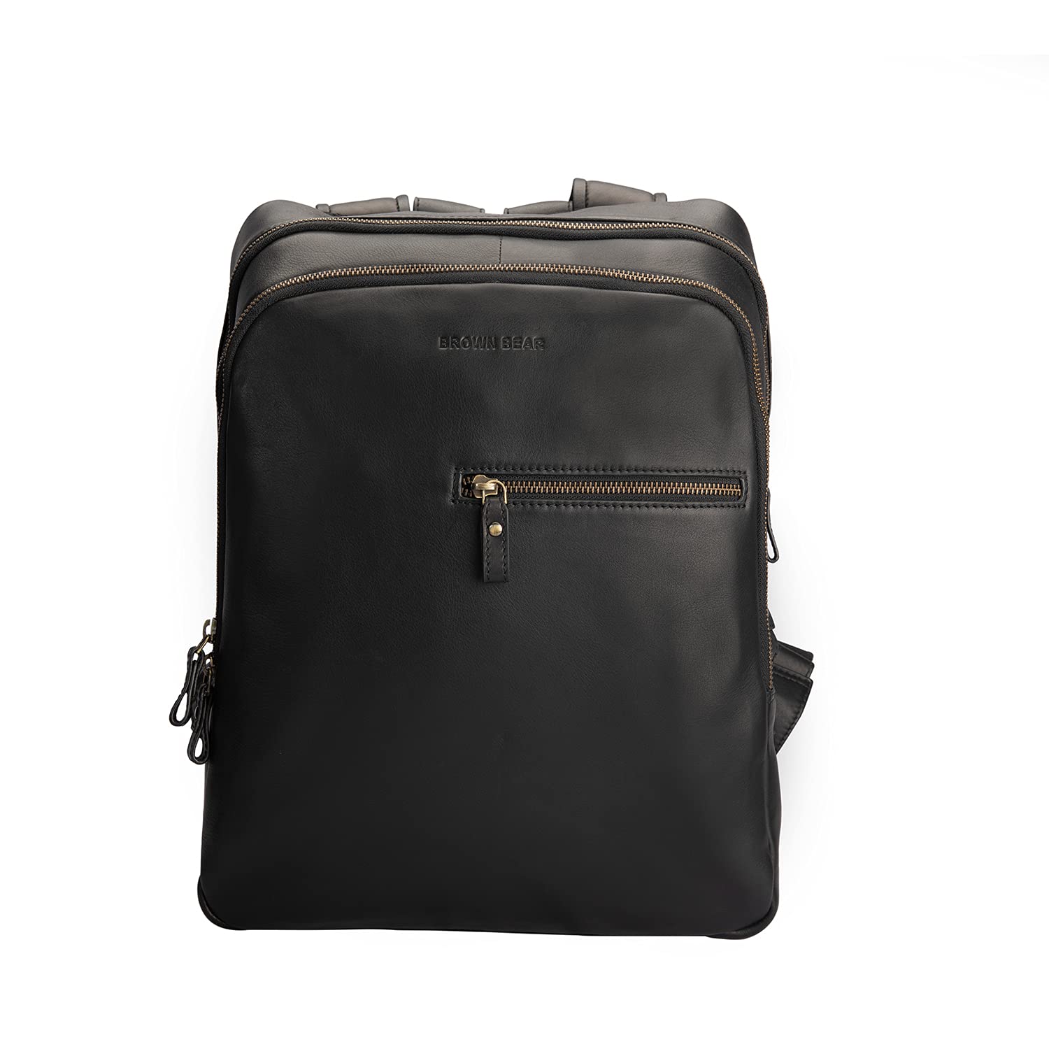 BROWN BEAR leather Business Laptop Backpack for Men Fit 15.6 inch Laptop with Convenient Adjustable Strap & Padded Compart...