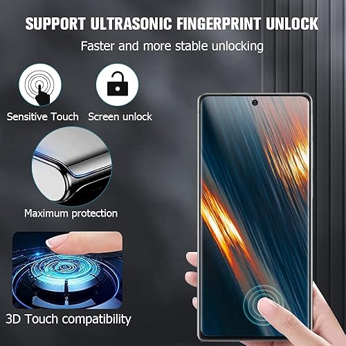 Miniatura 5 de Paquete de 3 + 2 protectores de pantalla para Galaxy Note 20, con 2 protectores de lente de cámara, dureza 9H, compatible con huellas dactilares,