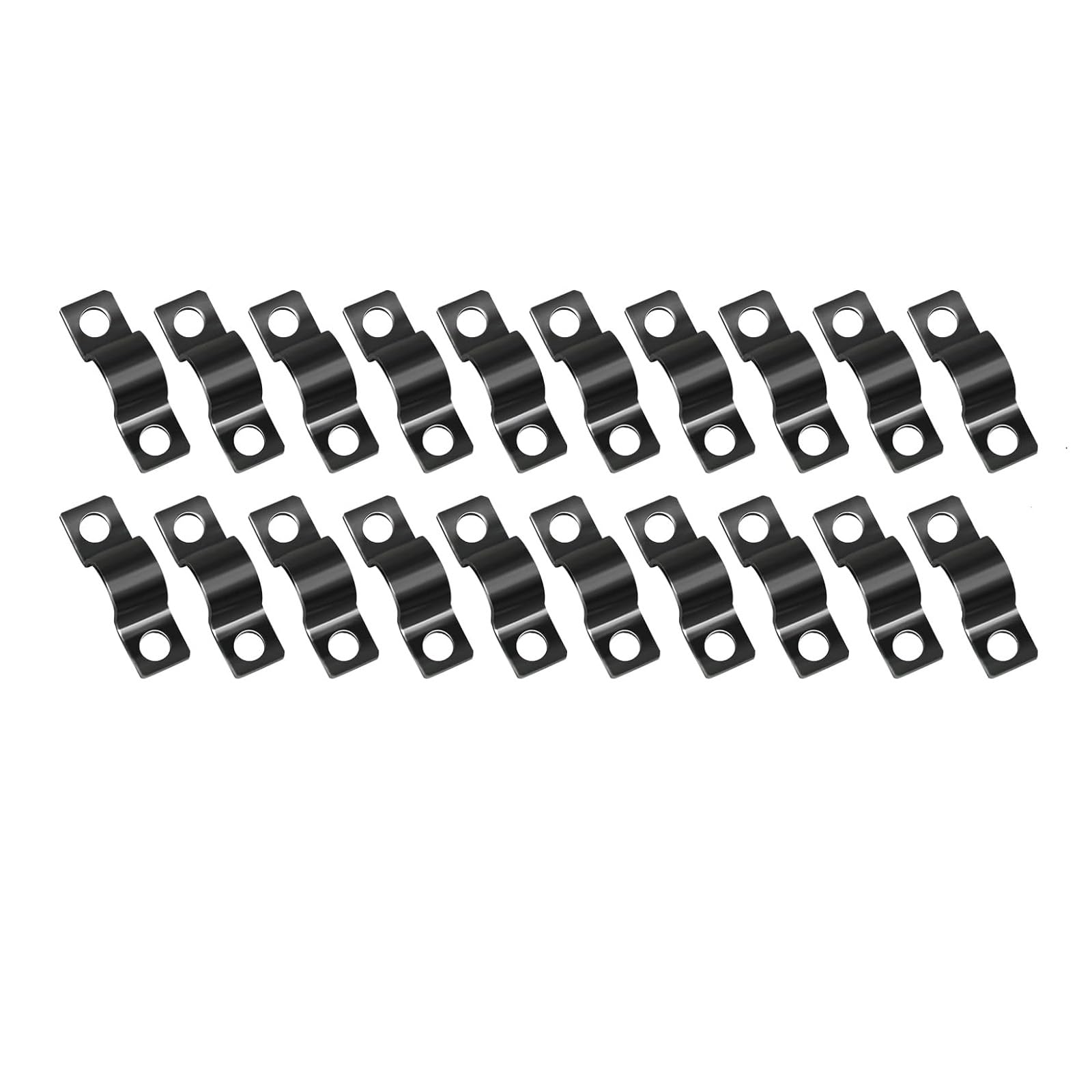 Tsophreniq 20 Pieces In 1 Inch Flexible Strengthened Metal Fixture High Capacity Fastener Erosion Proof Covering For Tubes Workout Equipment Heavy Duty Pipe Clamp