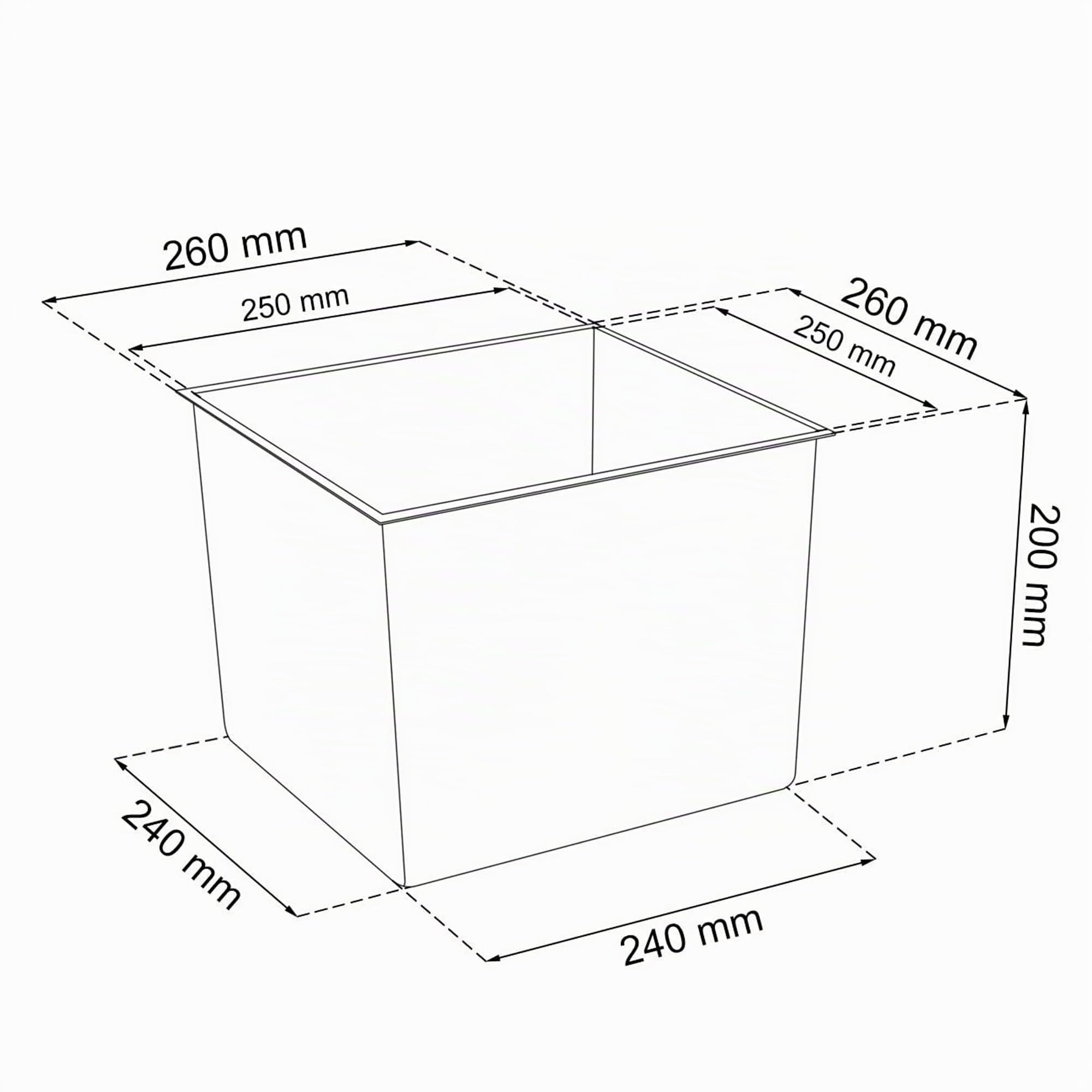 Zanvic Urbi Vaso da fiori in plastica da 26,6 litri con rivestimento interno 27 x 27 x 50 cm Antracite
