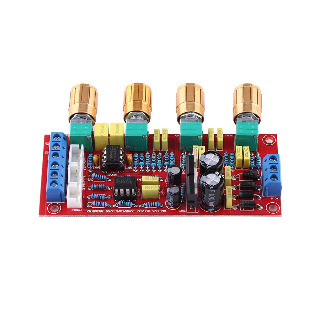 HIFI Preamp NE5532 Pre Amplifier Board Kits AC 12V OP AMP HIFI Amplifier Assembled Board Preamplifier NE5532?Amplifier Board Control Volume Control Quality R the in Expert (Scattered parts knob)