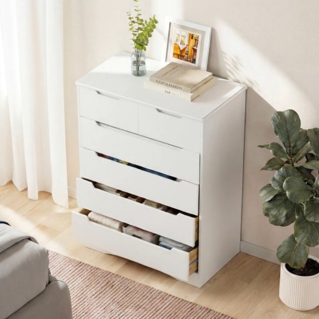 Amazon.com: Gizoon 6 Drawer Dresser, Chest of Drawers with Large