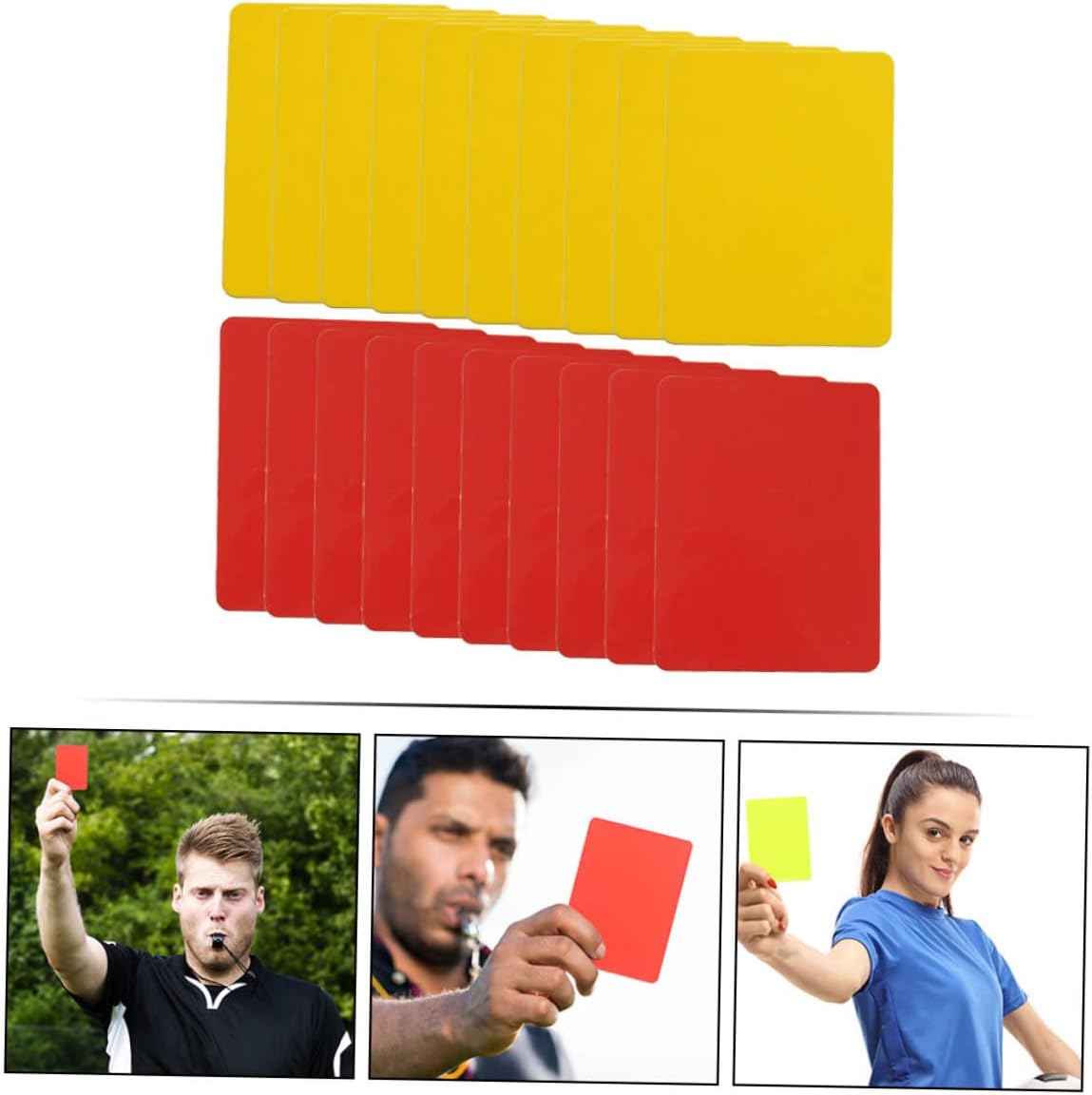 POPETPOP Portable Soccer Referee Cards Durable Match Judge Cards Essential Accessory for Football Basketball