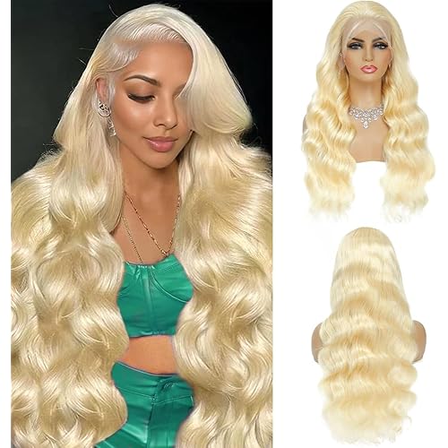 613 13x6 Lace Front Wig Human Hair 210 Density Blonde Wig Human Hair 30 Inch Body Wave Lace Front Wigs Human Hair Pre Plucked 613 HD Lace Frontal Wig Human Hair 613 Human Hair Wig