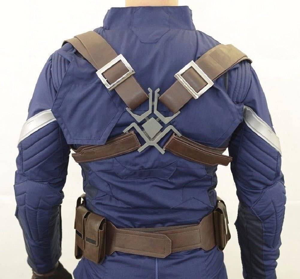 Captain HERO America Accessori Inverno Soldato Cintura Marrone Con Tasche E Imbracatura Funzionale Cosplay Utility Gear