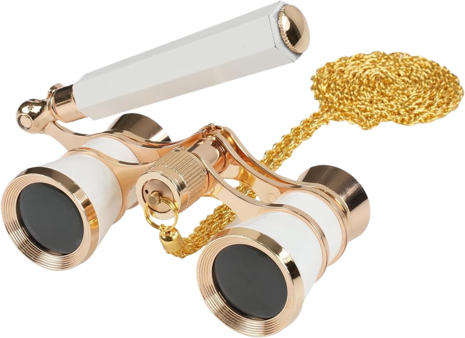 女性用シアター双眼鏡 &ndash; ビンテージオペラグラス 調節可能なハンドル付き 3x25 コンパクトビュー双眼鏡。音楽コンサート、映画ショ