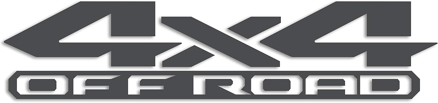 2 x Dark Grey 4x4 Off Road Bedside Vinyl Decals Fits New Dodge Ram 1500 2500 3500 Power Wagon