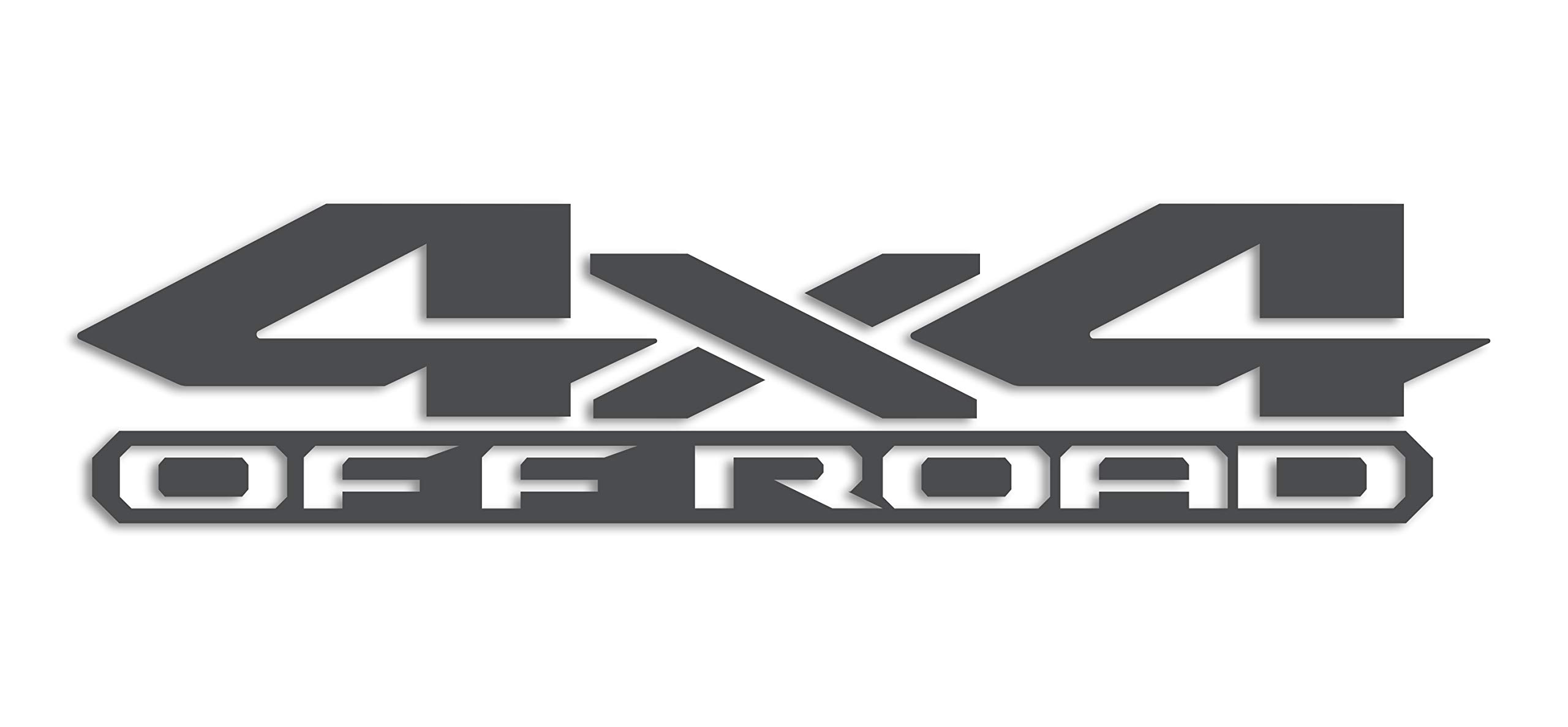 2 x Dark Grey 4x4 Off Road Bedside Vinyl Decals Fits New Dodge Ram 1500 2500 3500 Power Wagon