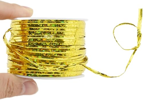 Miniatura 7 de HAHIYO Lazos de metal dorado de 100 yardas300 pies298.6 ft para bolsa de café, corbatas para plantas y jardín, para bolsa de celofán, bolsa de