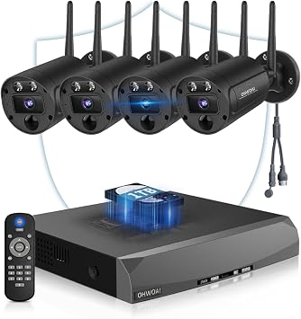 4K Security Cameras Wireless Outdoor, Home WiFi Video Security System