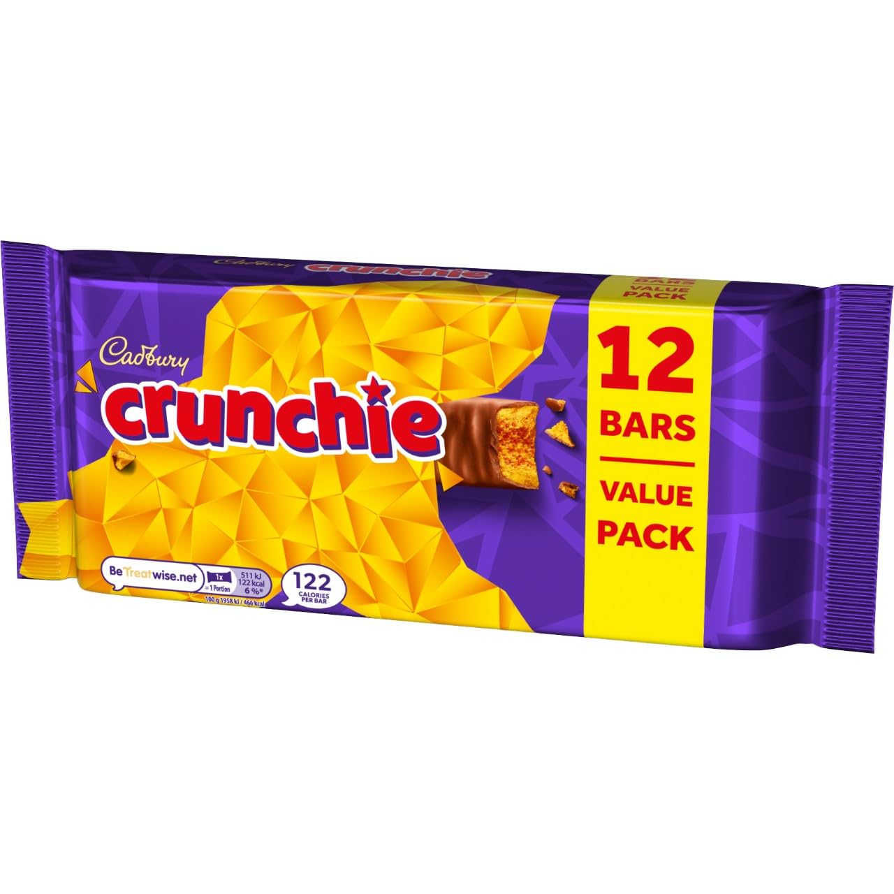 Cadbury Crunchie Chocolate Bar Multipack, 12 x 26.1 g (Pack of 1)