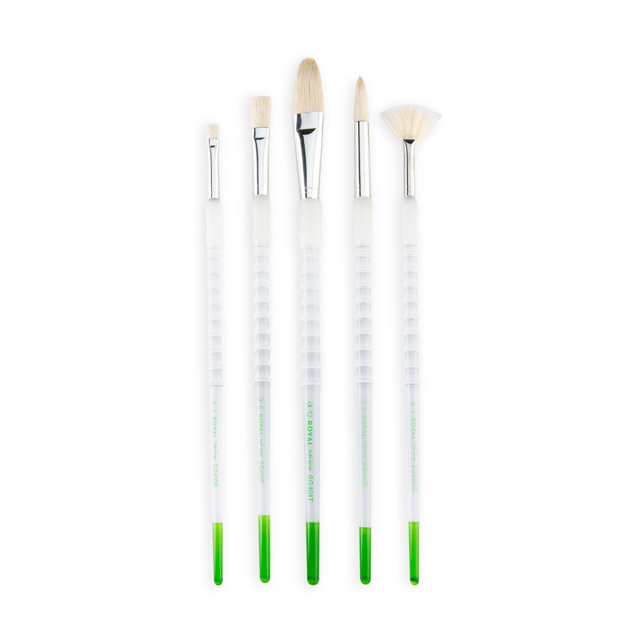 Royal & Langnickel Soft Grip Pinsel Set – 5-teilig, Taklon-Borsten – Für Acryl- & Aquarellmalerei