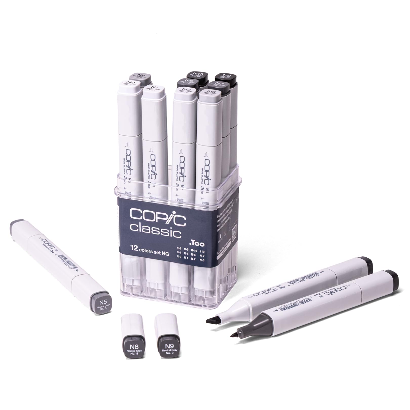 Classic, Alcohol-based Markers, 12pc Set, Neutral Gray (Discontinued model: EAN 451133800…