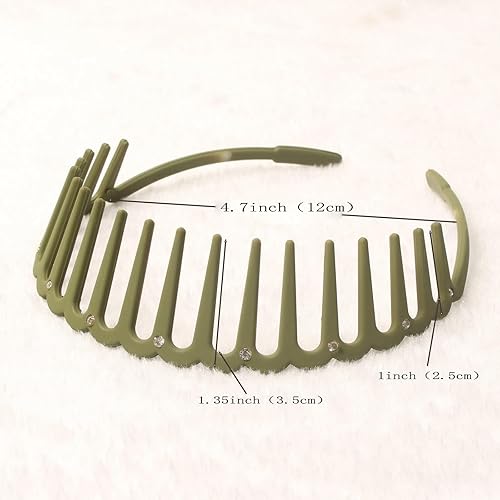 Miniatura 5 de Cuizhiyu 6PK - Diademas de plástico con dientes para mujer, peine de dientes, diademas con forma de onda, antideslizantes, accesorios para el cabello