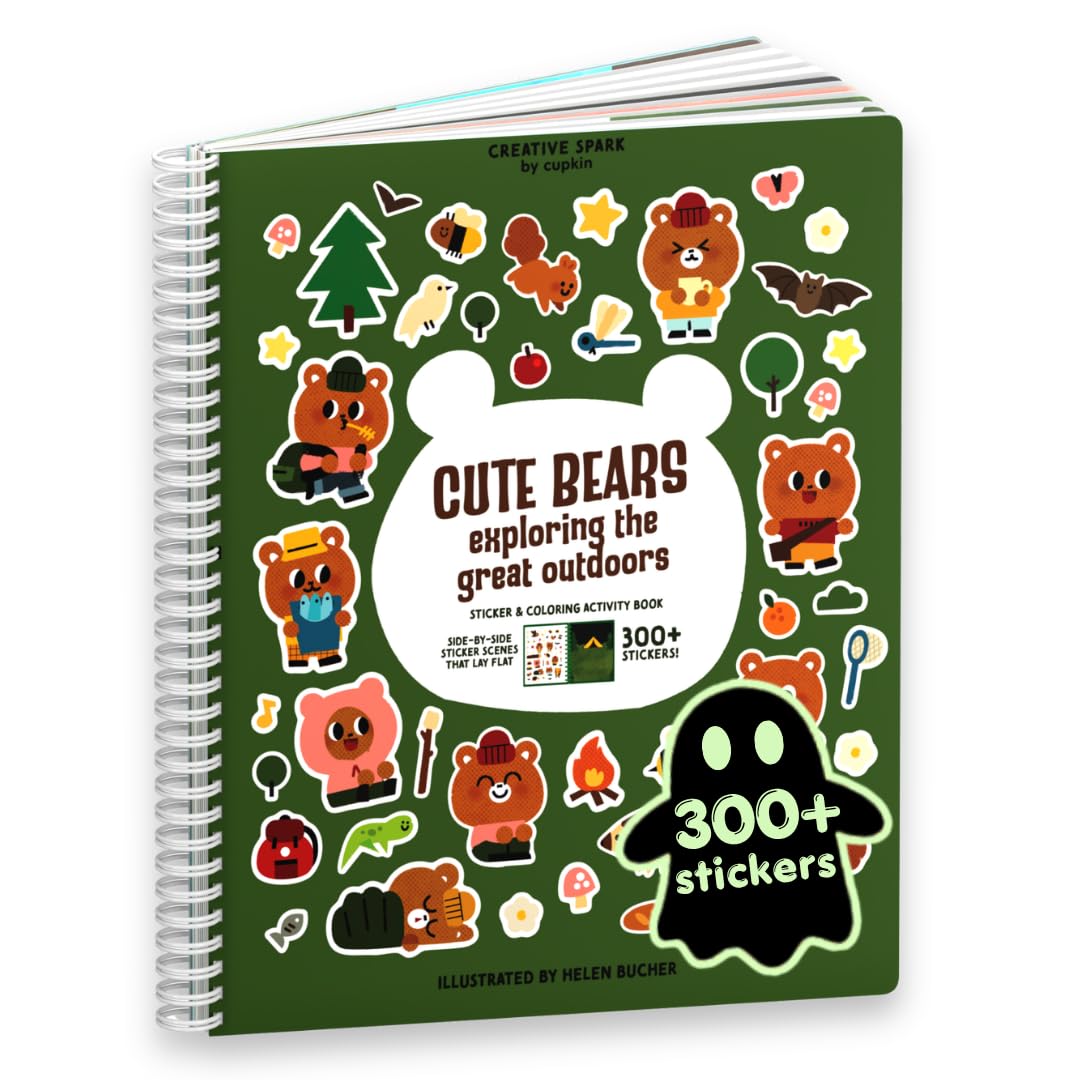 Cupkin Cute Bears Coloring &amp; Sticker Activity Book | 300+ Stickers