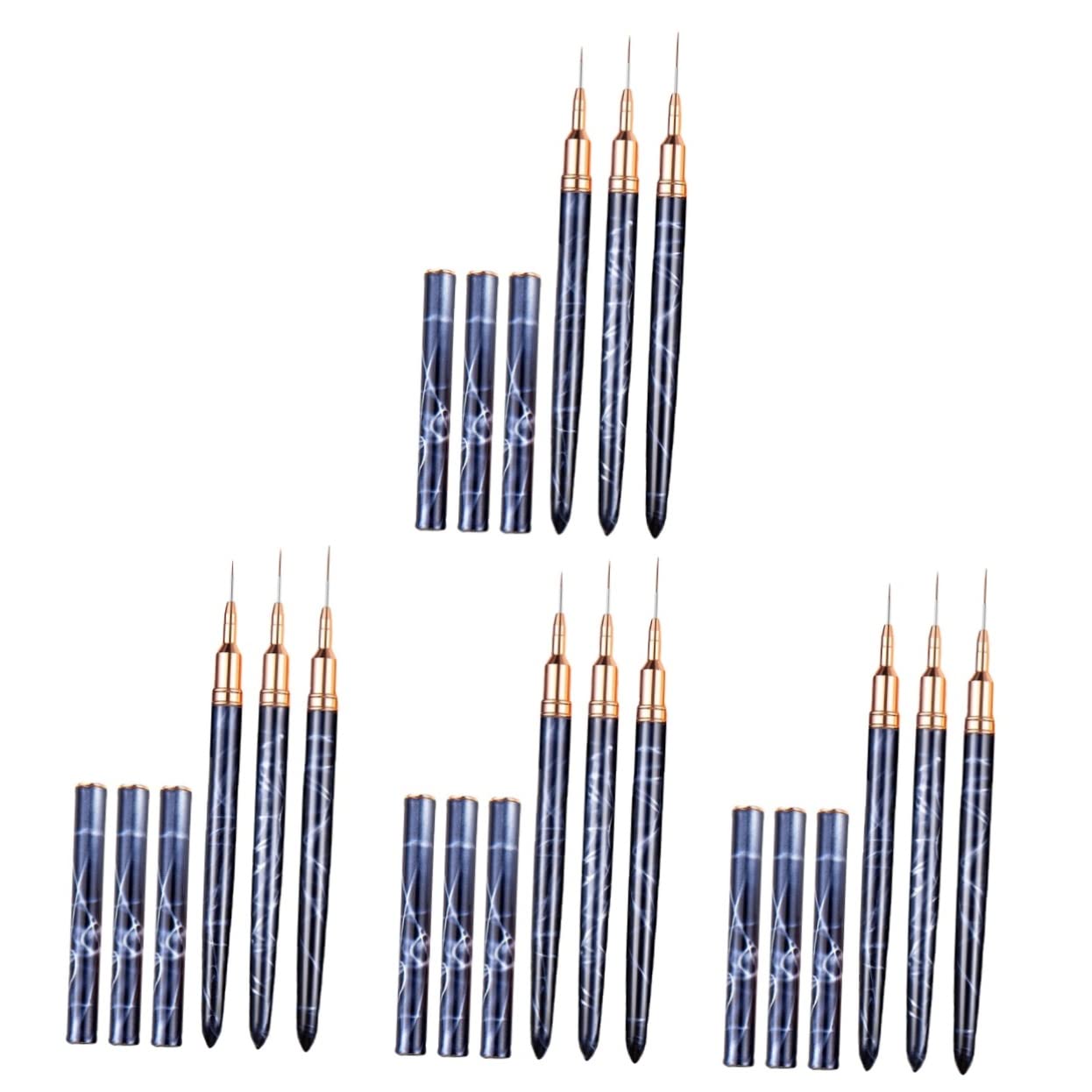 minkissy 12pezzi Pennelli Per Nail Art Professionale Pennelli Liner Per Decorazioni Unghie Gel Per Saloni e Uso Domestico Leggeri e Facili Da Usare Alta Efficienza Nella Creazione Di Design