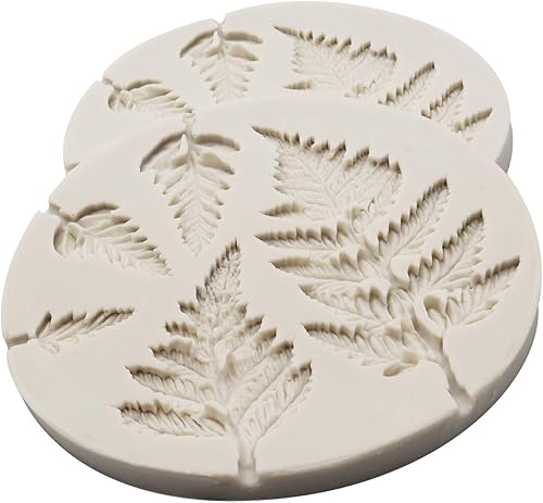 Molde de silicona para fondant de hojas, molde de helecho 3D, hojas en forma de arce, molde de pastel de bricolaje, decoración de cupcakes, molde de