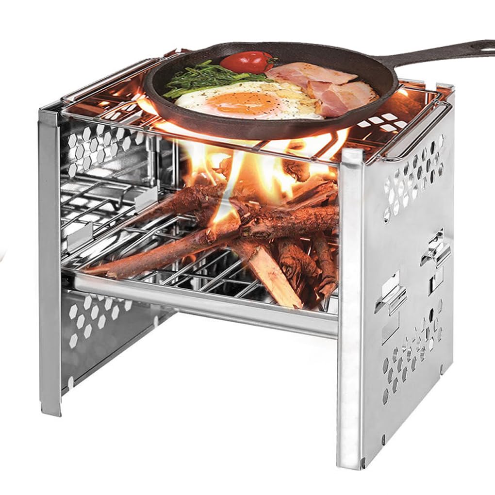 Griglia per Barbecue in Acciaio Inossidabile Griglie Portatili Pieghevoli Lavabili riutilizzabili Strumenti per grigliate da Campeggio nel Cortile Anteriore del Parco
