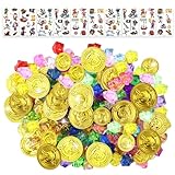 Perfektes Set: Die Oberfläche der Goldmünze hat zwei verschiedene Muster: das klassische Piratensymbol und die Schatztruhe. Edelsteine gibt es in verschiedenen Farben und eignen sich perfekt zum Dekorieren von Schatztruhen. Der Tattoo-Aufkleber nimmt ein Cartoon-Stil-Design an, das Spaß und süß ist
