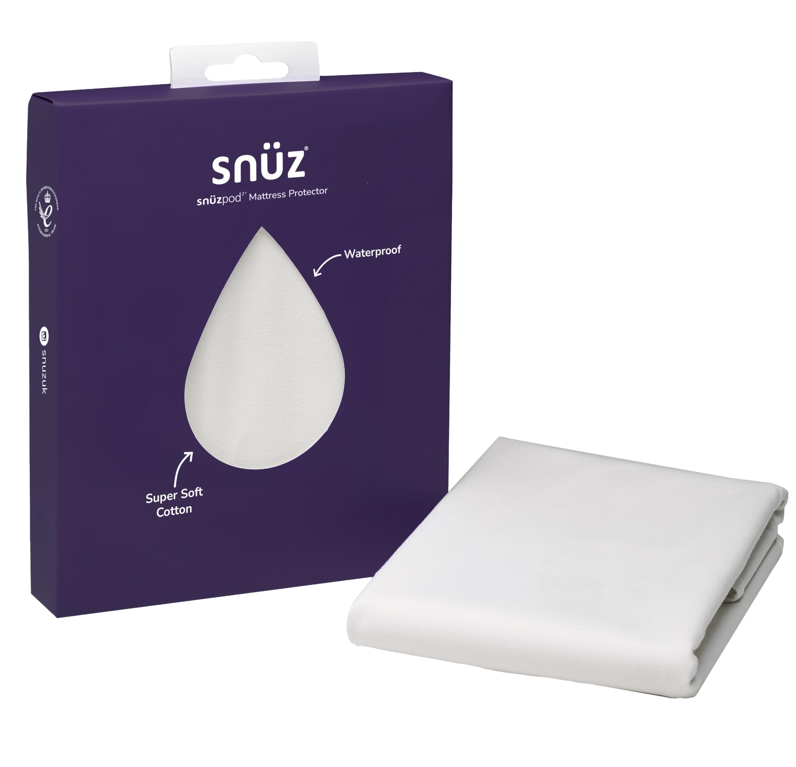 Snuz Snüzpod4 Waterproof Mattress Protector 40 X 75.5Cm 100% Waterproof With Moisture-Wicking Cotton Surface