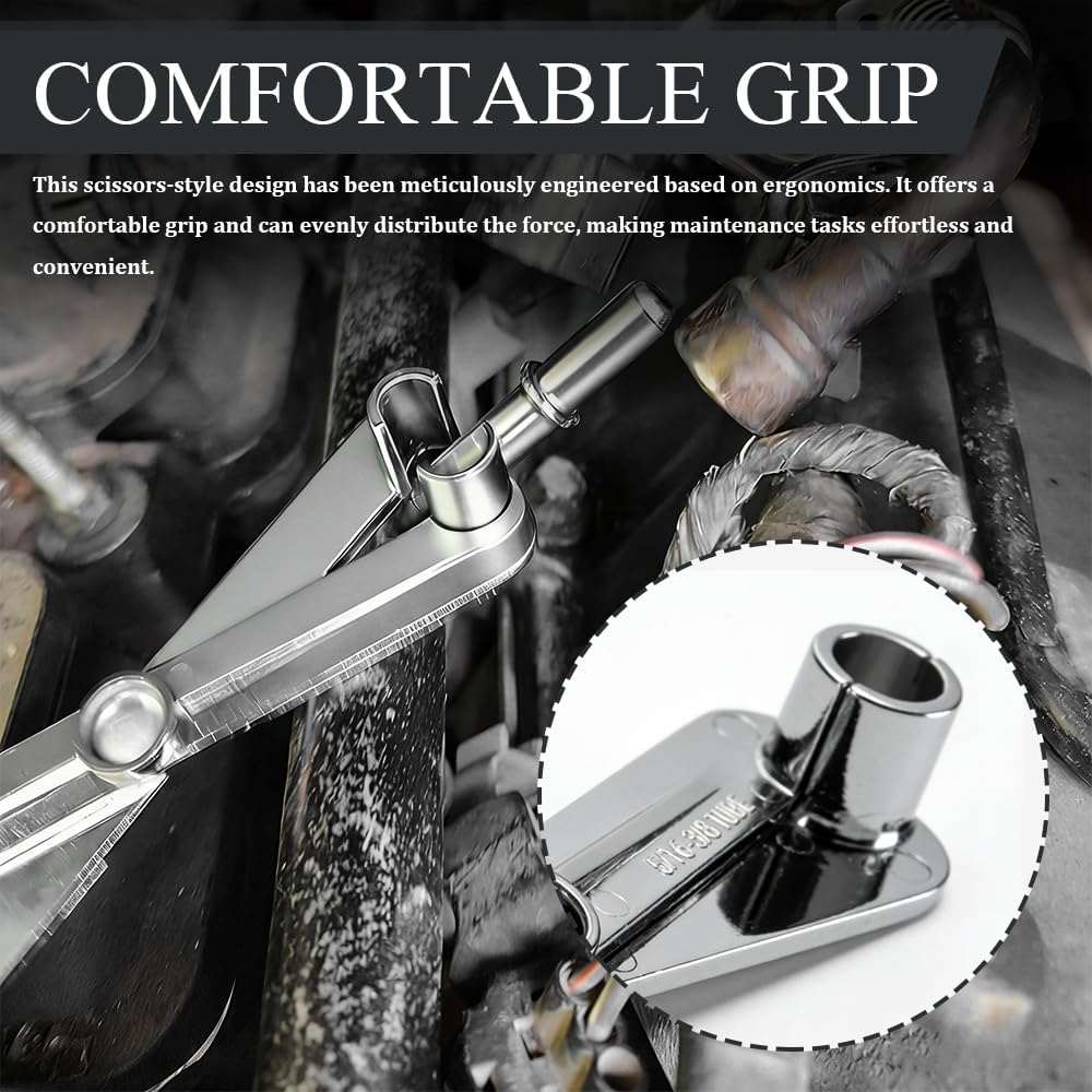 Fuel Line Disconnect Tool, Fuel Filter Removal Tool, 2-in-1 Metal Fuel Line Disconnect Scissors, Auto 3/8 Inch and 5/16 Inch Filter Removal Tool for Quick Disconnection (2 in 1, 1PCS)