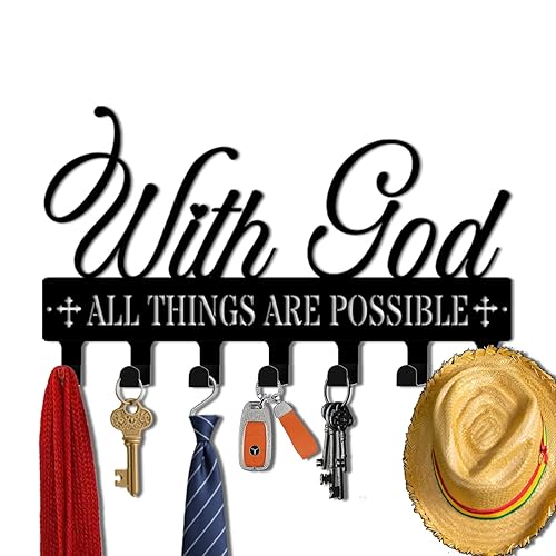 Key Holder Wall Mount, with God All Things are Possible