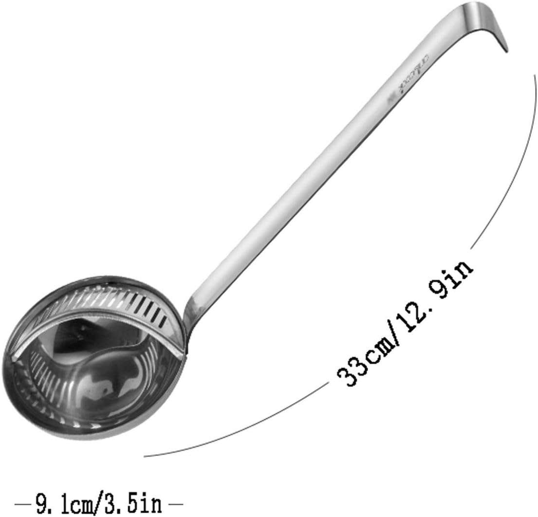 leaky spoon Creative Colander Dual-purpose Soup Spoon 304 Stainless Steel Hot Pot Spoon Soup Spoon Long Handle Filter Spoon colander, 20010125