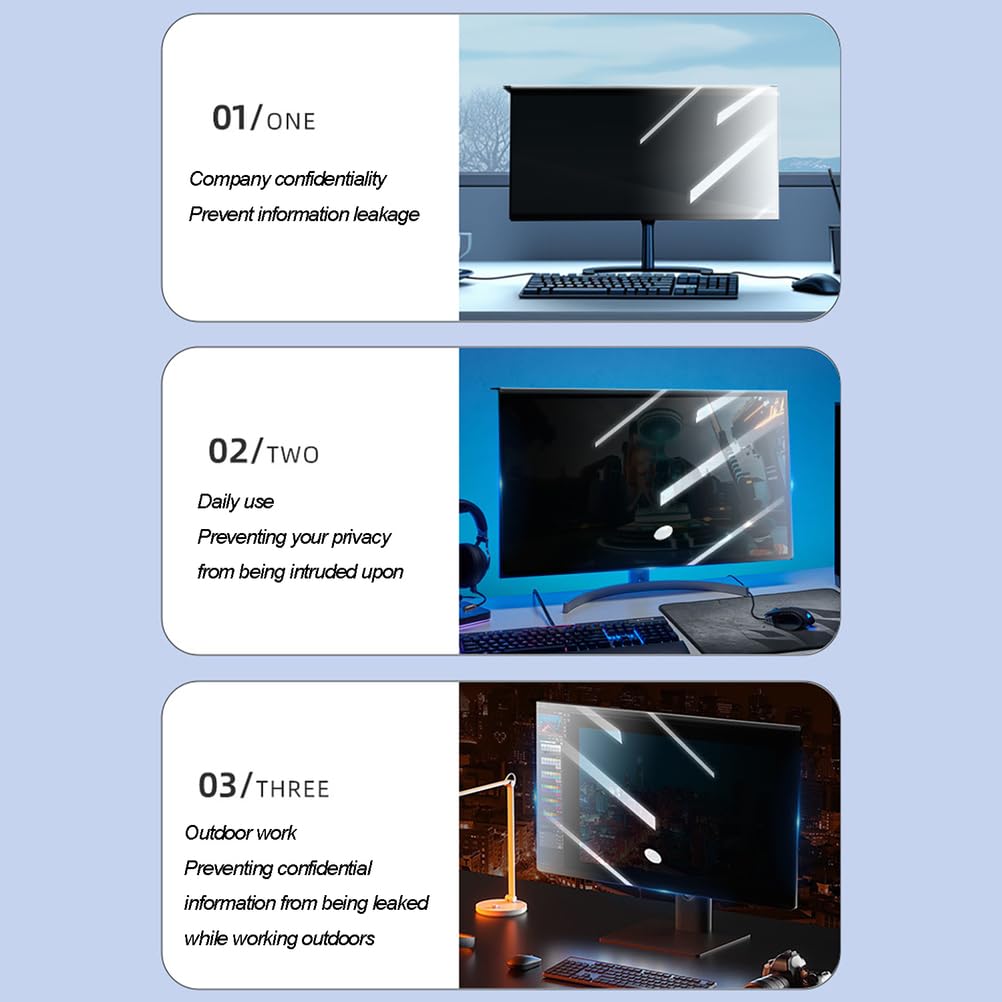 Osłona antyrefleksyjna z niebieskim światłem do monitora komputerowego o przekątnej 11,6-16 cali, monitora stacjonarnego LED, ekranu komputera, ochrona oczu,14in 16:9