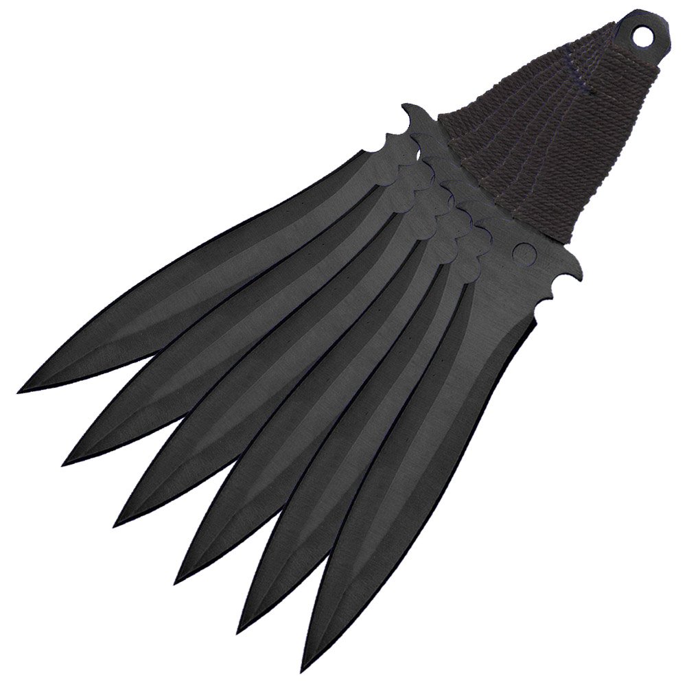 Armory Replicas - Yin Yang 12-Piece Throwing Knife Set - 440 Stainless Steel Set of Twelve Throwing Knives w/Nylon Carrying Case