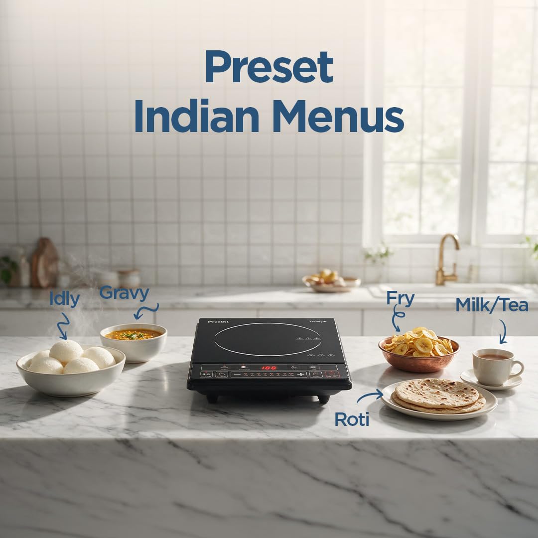 Preethi Trendy Plus Induction Cooktop - Black -5 Preethi Trendy Plus Induction Cooktop - Black -5