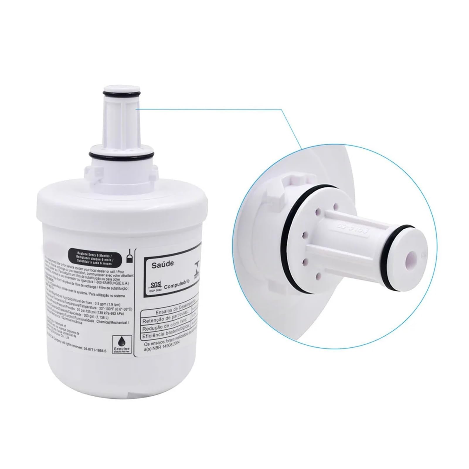 Filtro dell'Acqua for Frigorifero DA29-00003G, Ricambio, Compatibile con Samsung, DA29-00003G, DA29-00003B, DA29-00003A, Aqua-Pure Plus, Ricambio, Filtro dell'Acqua for Frigorifero(10 PCS)