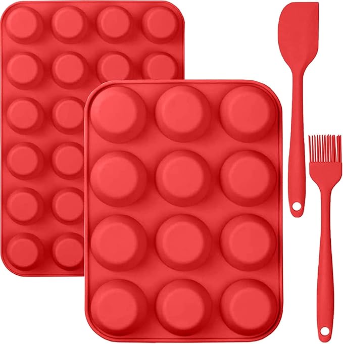 Old Tjikko Silicone Muffin Tin 12 and 24 Cup,Muffin Tray,Yorkshire